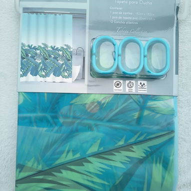 Set de cortina de baño + alfombra - 4/6