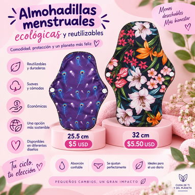 Intimas almohadillas reutilizables ecológicas de fibra de bambú y algodón sanas salud ph equilibrio - 3/5