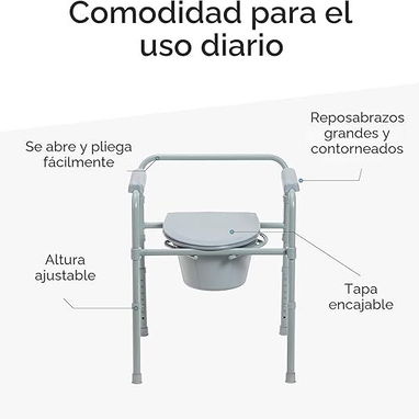 Silla sanitaria de ruedas, colchón antiescaras, sillón de ruedas, bastón, andador. - 8/8