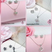 Hermosos conjuntos de plata de aretes y cadena de 50 usd y 35 usd - Img 56078589
