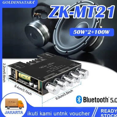 Amplificador Bluetooth ZK-MT21 de 2.1 canales + adaptador transformador ... Nuevo - Img 116712817