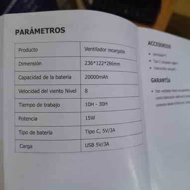 Ventilador Recargable Doble Aspa EKO - Img 121834615