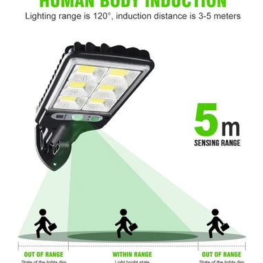 Lámpara solar para exteriores con sensor de movimiento, 4 modos, impermeable IP65. Nueva en su caja! - Img 118050340
