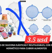 Set de 6 tapas de silicona  elásticas - Img 50201797