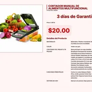 CORTADOR MANUAL DE ALIMENTOS MULTIFUNCIONAL VPT#-0102 - Img 55219424