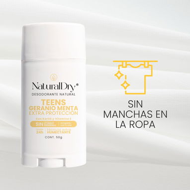 Desodorante Natural en Barra Teens Geranio Menta Extra Protección - Img 117359673