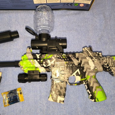Ametralladora M416 de idrogel disparan duroooo traen todo lo de la foto video por Whatsapp - 6/7