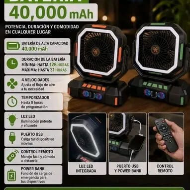 Vendo ventilador recargable F6 y F22s - 2/2