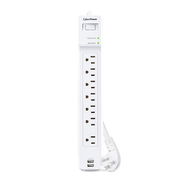 PROTECTOR DE VOLTAJE CYBERPOWER 7 TOMAS 2 USB 2000 JOULES PARA PC TV CONSOLAS ENVÍO DISPONIBLE + GARANTÍA - Img 55972815