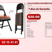SILLA PLEGABLE CON ASIENTO ACOLCHADO VPT-0265 - Img 56216514