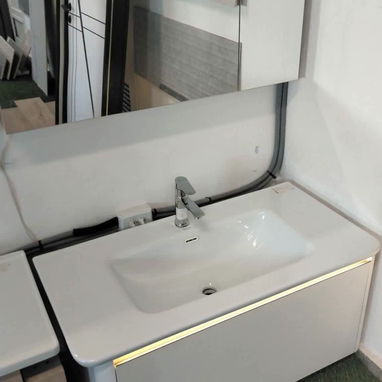 Set Aqua Plus Set de accesorios de cerámica  Juego de baño Inodoros Monolítico  Válvula de desagüe Lavabo Muebles de bañ - 2/10