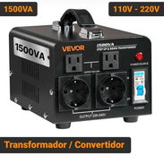Transformador Convertidor de Voltaje VEVOR 1500VA 110V-220V Step Up Down Compacto Negro ⚡ Tecnología de aumento/reducció - Img 57592279