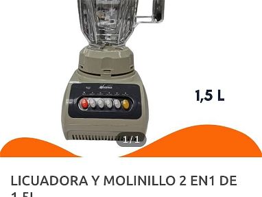 !!! (Nueva) Licuadora y Molinillo, 2 en 1 de 1.5 L - Img main-image-45642124