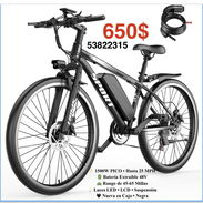 BICICLETA ELÉCTRICA GWEIT 26 NUEVA | 1500W PICO | HASTA 25 MPH | BATERÍA EXTRAÍBLE | NEGRA Al 53822315 - Img 54875970