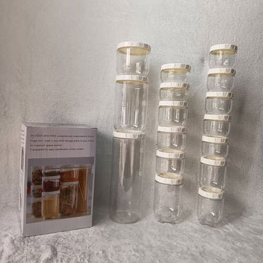 Set de Envases Plásticos Apilables (16 piezas) (cv) - Img 110169688