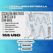 📢 ESCALERA MULTIUSO 3.7M (3 EN 1) CON BASE 2402001 🔴 3.7 METROS 💲155 USD - Img 53596885