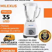 Licuadora Milexus jarra de cristal 1.5 litros 550 w - Img 56406274