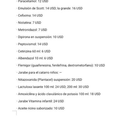 Medicamentos importados al momento - 4/10