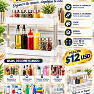 ESTANTE ORGANIZADOR MULTIFUNCIONAL DE 2 NIVELES BLANCO, NUEVO EN SU CAJA. ENTREGA DE FACTURA. VARIEDAD DE PRODUCTOS - Img 57486322
