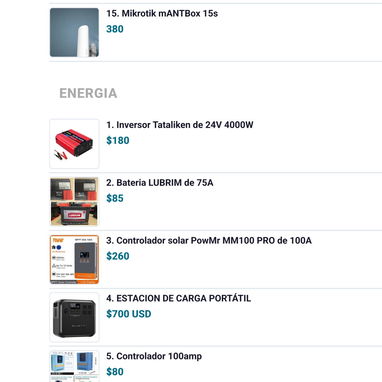 Switch dE 8 puertos $30 2. Router KUWIFI de linea de 1.150MBPS $130 3. SWITCH DE 5 PUERTOS $20 USD 4. Adaptador - 4/6