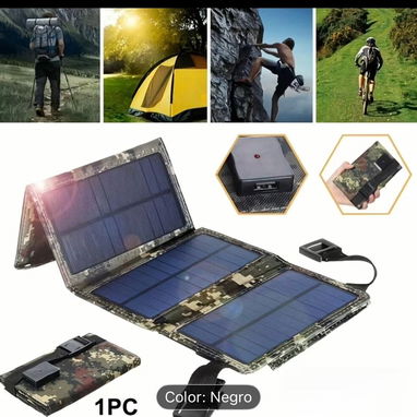 Panel solar plegable 80W para cargar teléfono, lámpara recargable, power bank y otros dispositivos USB 🪐 30 USD - 2/2