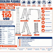 🪜 ESCALERA PLEGABLE MULTIPROPÓSITO 3.7 M 🪜 - Img 57828768