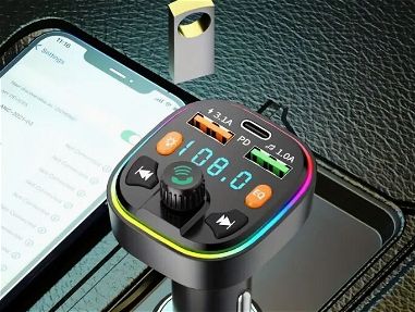 Transmisor FM Carro / Reproductora MP3 Carro Bluetooth USB y Carga Rápida ✅ Reproductor MP3 Auto - Img 66951207
