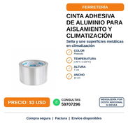 CINTA ADHESIVA DE ALUMINIO PARA AISLAMIENTO - Img 58438503