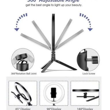 Ring Light LED de 10 pulgadas con soporte para teléfono y trípode | Creacion de Contenido | N... | videojuegoshabana.com - Img 124239183