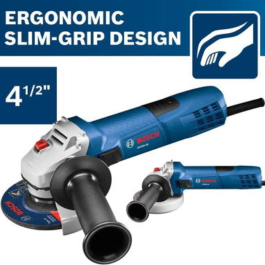 Pulidora BOSCH GWS8-45 / Esmeriladora angular 4-1/2' 900W (110V/60Hz) 11000RPM + DISCO DE DESBASTE, NUEVA EN CAJA. - Img 113294408