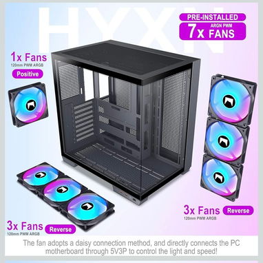 Chasis con 7 ventiladores pre instalados con ARGB - Img 106482763