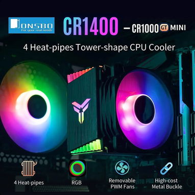 (X) Enfriador Disipador de CPU por Aire JONSBO CR1400 RGB - Img 126481305