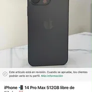 iPhone 14 Pro Max con ranura para Sim 512gb - Img 55724345