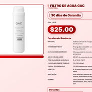 FILTRO DE AGUA GAC . - Img 57563460