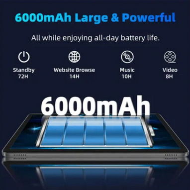 Tablet Android TUOHAITIME de 10.1 pulgadas con WiFi 6, 24 GB RAM y Kids Space Android 16 Tablet - 3/3