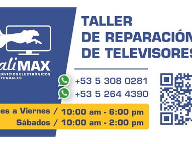 TALLER CALIMAX de REPARACION DE TELEVISORES  PLASMAS, LCD, LED, 4K,. Telef: 52644390 y 53080281. Ave 3raB esq.96.Playa - Img 46360900
