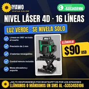 📐 Nivel Láser 4D de 16 Líneas Verdes Autonivelante con Control, 2 Baterías y Mesa Elevadora | $90 USD - Img 58443653