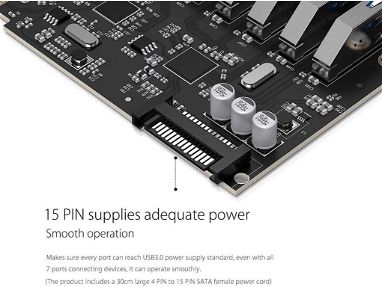0km✅ PCIe Card Orico 7xUSB 3.0 📦 PCIe x1 ☎️56092006 - Img 65539528