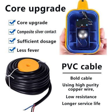 VÁLVULA AUTOMÁTICA PARA ENCENDER Y APAGAR EL MOTOR DE AGUA DE 3 CABLES - 3/6