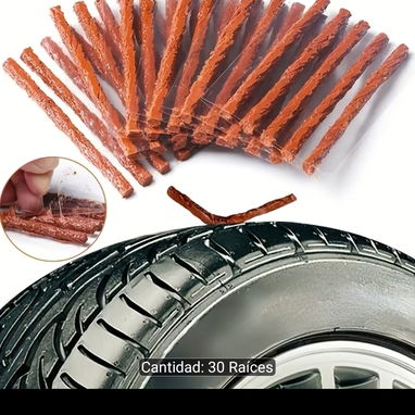 Kit de 30 tiras de caucho para reparar neumáticos / mechas de ponche ¡Oferta! - 8/10