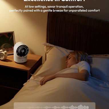 Aecooly Ventilador de batería con control táctil, 100 velocidades, pantalla digital silenciosa para dormitorio, 8000 - Img 118907768