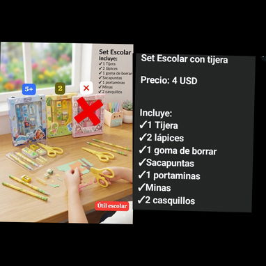 Mochilitas para prescolar y utensilios para la escuela - 3/10