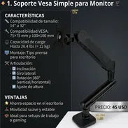 Soportes Simples Vesa Hasta Monitores 32 Pulgadas - Img 52961444