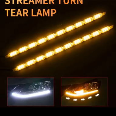 Tiras de luces led luz diurna e intermitentes se pegan al carro o dentro de las pantallas muy chulas. - Img 113954094