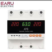 2 en 1 ATS Transfer + Protector de Voltaje Ajustable Manual 110V 63A 2P - Img 55289171