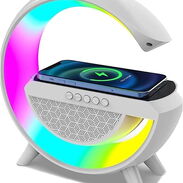 Nuevo Bocina Bluetooth 3 en 1 + Cargador inalámbrico + Lámpara Led Modelo BT 2301+ Carga inalámbrica Bluetooth LED RGB - Img 45299950