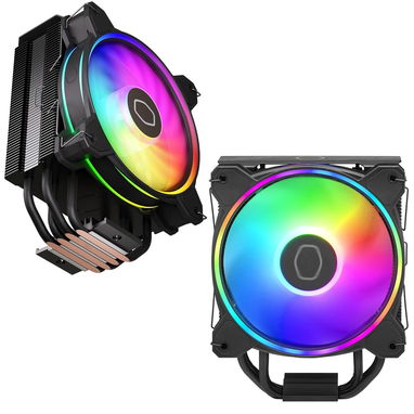 Cooler Master Hyper 212 Halo - Enfriador de aire negro para CPU, ventilador PWM de 120 Halo², ARGB de doble bucle - Img 112361707