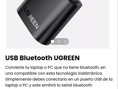USB Bluetooth para PC o laptop* Bluetooth USB marca UGREEN - Img main-image-45339698