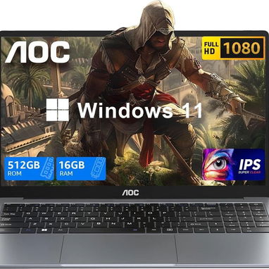 LAPTOP 🎁NUEVA🎁📦CAJA, AOC Pro (TX15-AOC), 15.6" FHD IPS Antireflejo, Intel N150, 16GB RAM, 512GB SSD, 7Horas - Img 125481040