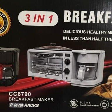 Estación de desayuno 3 en 1 horno, cafetera y plancha - 2/2